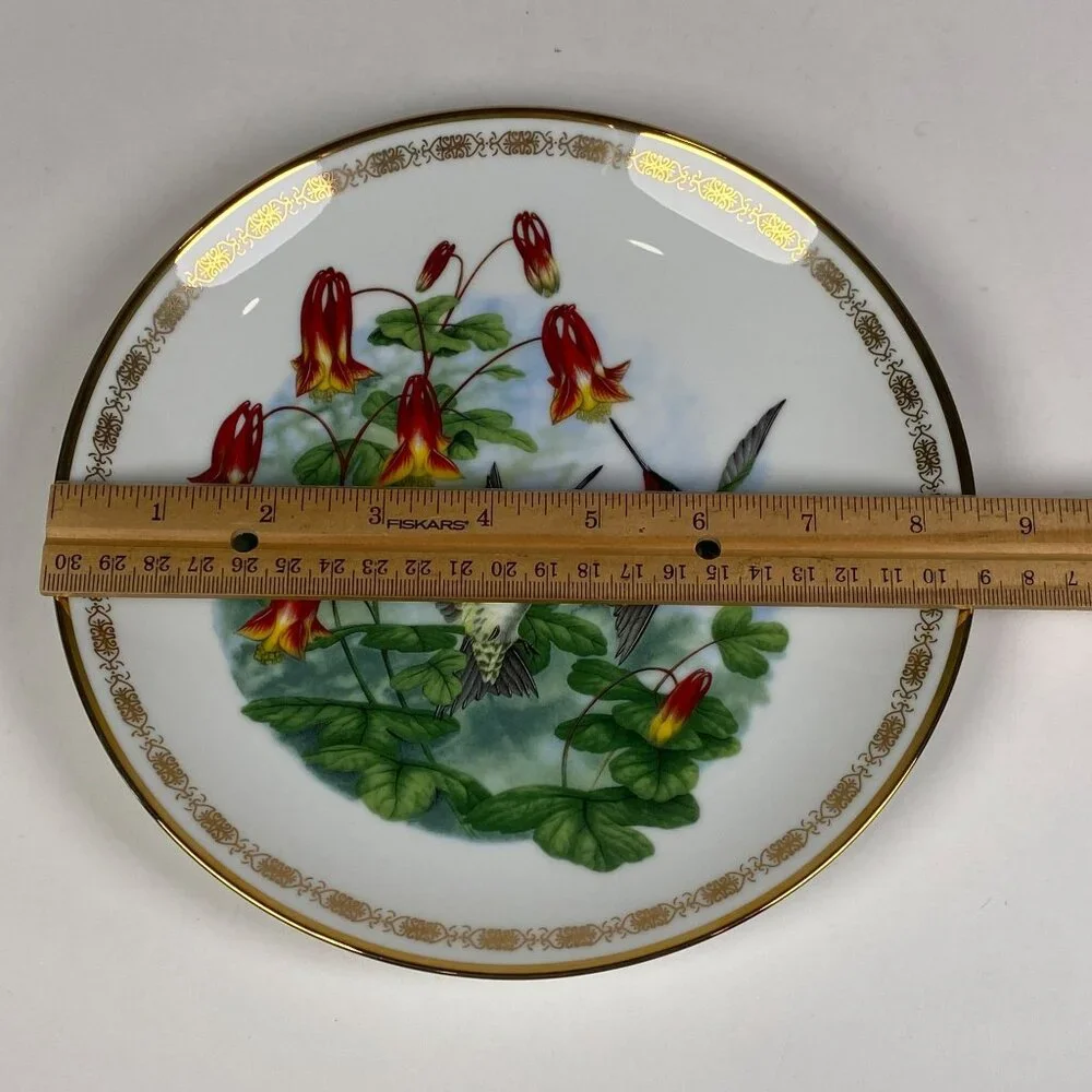 Ruby Throated Hummingbirds Decorative Plate Landenberger 1988 Collectible 3507A